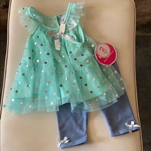 Nanette Kids green dress with pants